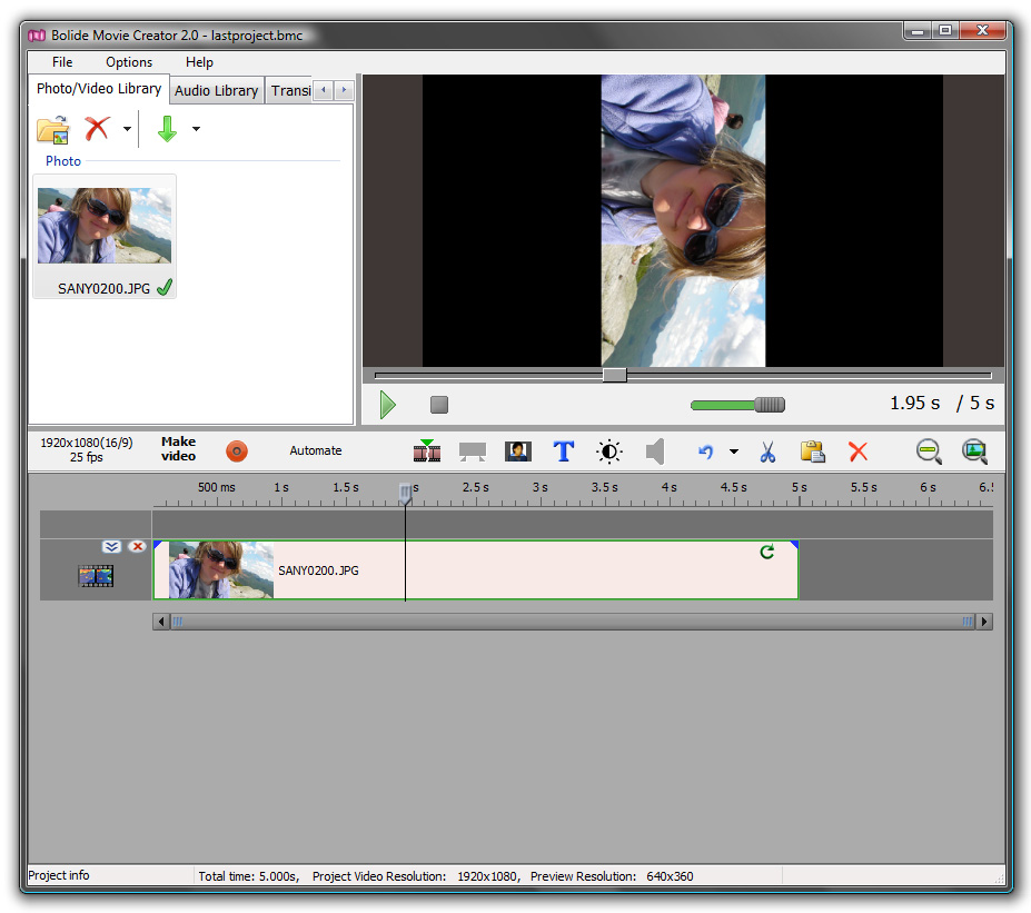 How to Rotate Video Clip Bolide Movie Creator
