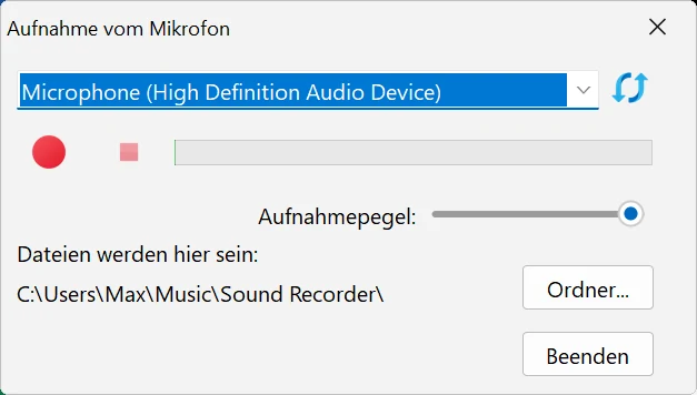 Audio zur Audiobibliothek hinzufügen in Bolide Movie Creator