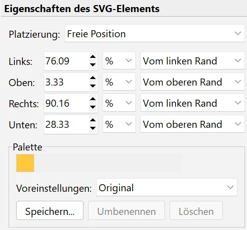 Eigenschaften des SVG-Elements in Bolide Movie Creator