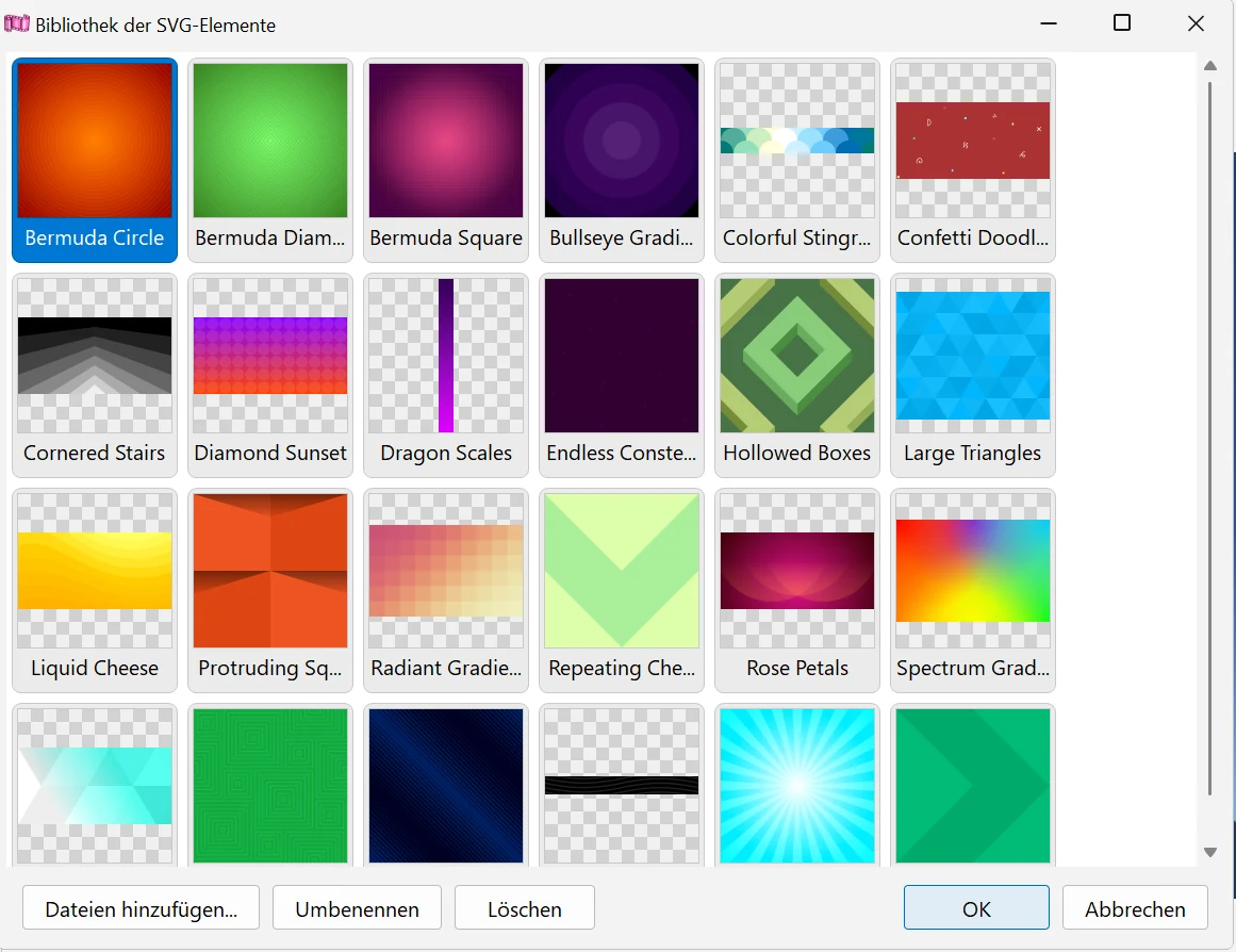 SVG-Elemente in Bolide Movie Creator