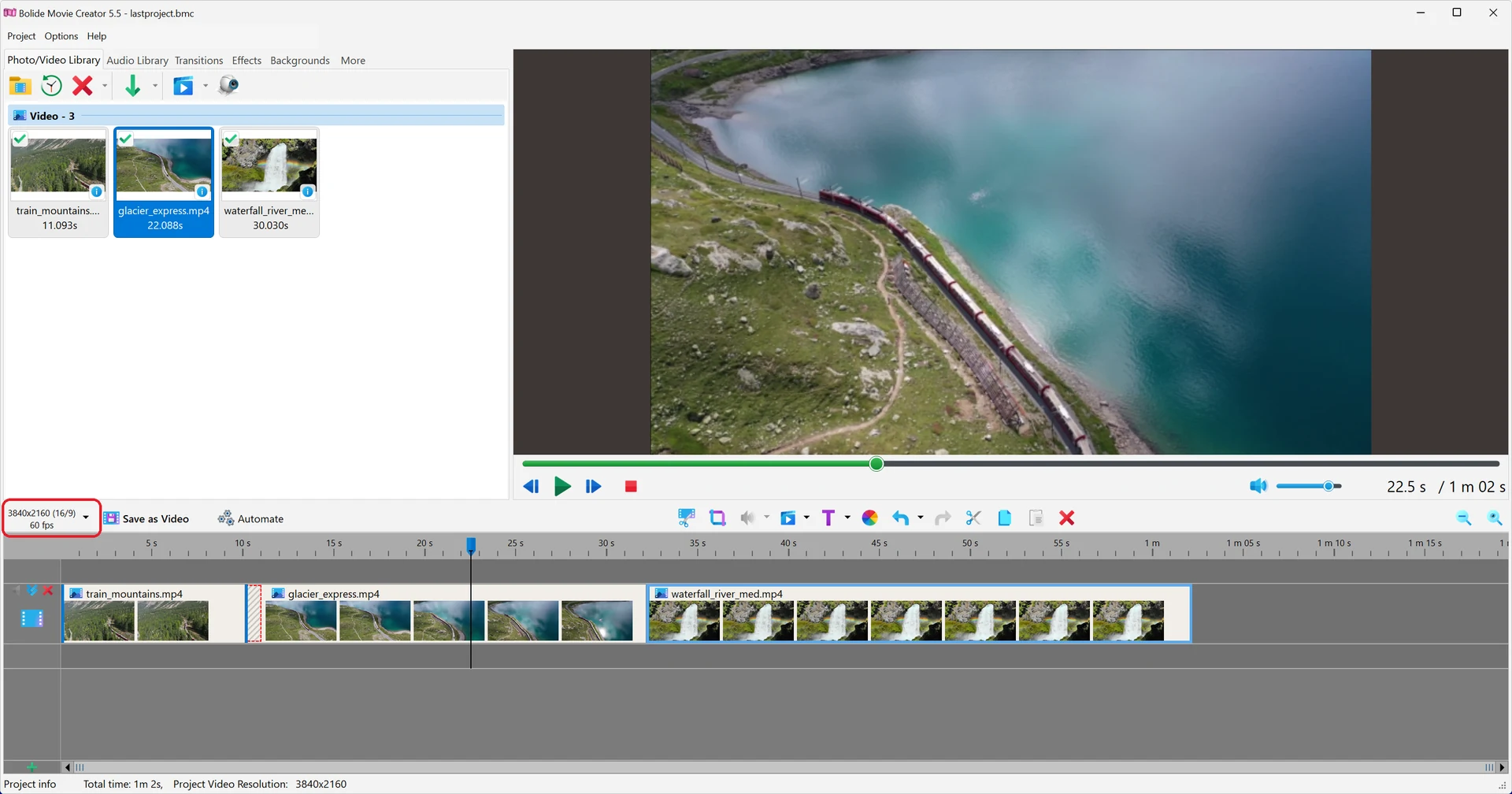 making home video with Bolide Movie Creator program